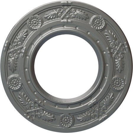 Ekena Millwork Daniela Ceiling Medallion (Fits Canopies up to 3 7/8"), Hand-Painted Silver, 8"OD x 3 7/8"ID x 1/2"P CM08DNSLS